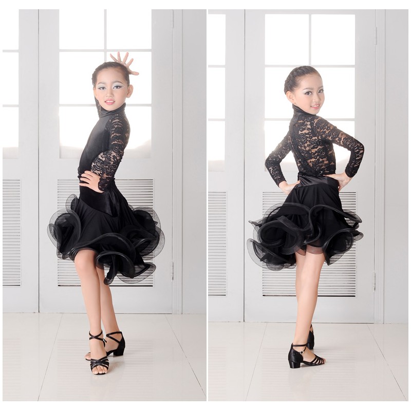 YLF0046    Children Latin dance Dress