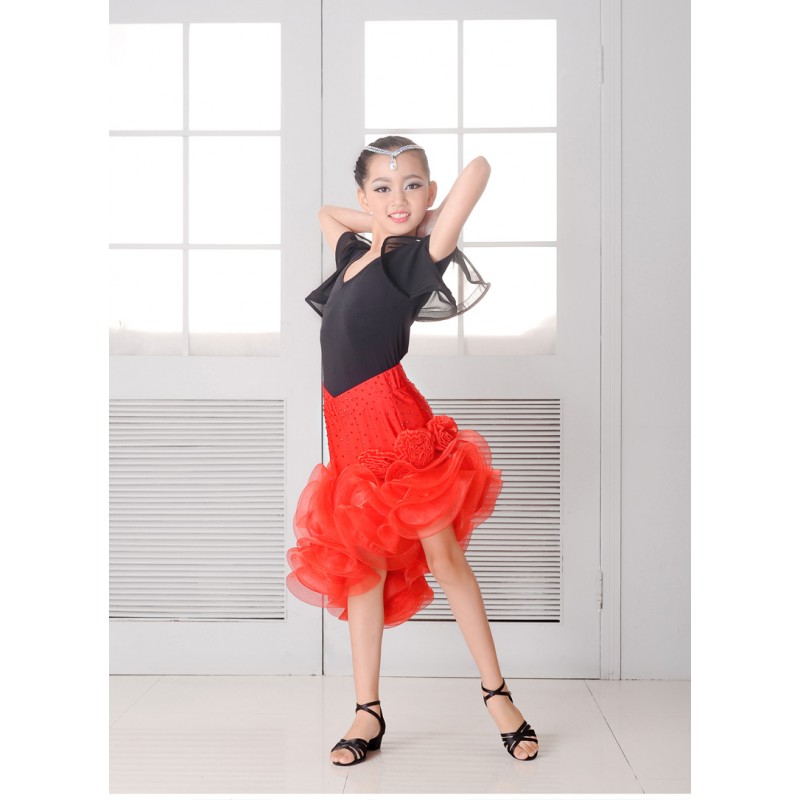 YLF0047    Children Latin dance Dress